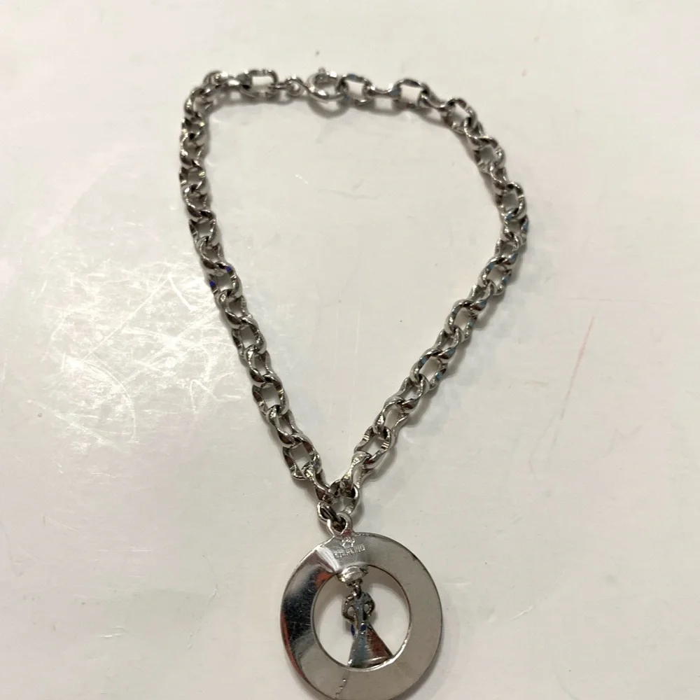 Vintage Sterling Silver  Charm Bracelet 7